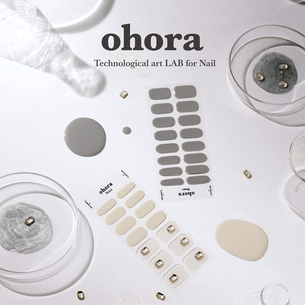 ohora Semi Cured Gel Nail Strips (N Tint Reddish) - Works with Any Nail Lamps, Salon-Quality, Long Lasting, Easy to Apply & Remove - Includes 2 Prep Pads, Nail File & Wooden Stick