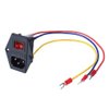 3Dman 15A 250V Rocker Switch On/Off Power Socket Inlet Module Plug 10A Fuse Switch with 18 AWG Wiring 3 Pin