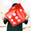 11.8" Jumbo Inflatable Dice, 2pack Outdoor Fun Giant Inflatable Dice Set and 12mm 10pcs Dice for Indoor and Outdoor Broad Game, Ludo and Pool Party (Red)