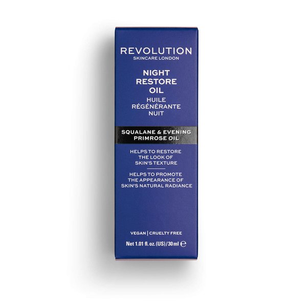 Revolution Skincare Night Restore Oil, Body Oil To Promote Skin's Natural Radiance, Vegan & Cruelty Free, 1.01fl.oz/30ml