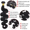 Human Hair Bundles Body Wave Bundles Human Hair 18 20 22 Inch 10A Grade 100% Unprocessed Brazilian Virgin Hair Body Wave 3 Bundles Human Hair Extensions for Black Women Natural Color