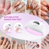 320W UV LED Nail Lamp, Professional UV Nail Dryer Light with 84Pcs Lamp Beads, Fast Gel Curing Lamp 4 Timer Setting Auto Sensor, Portable Handle Gel Polish Lamp for Salon and Home Nail Art Tools