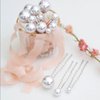 30 Pieces Wedding Pearl Hair Pins for Brides Bridal, Elegant Pearl Rhinestones Hair Pins Updos Hair Piece Hair Accessories for Brides Bridesmaid Women (Silver)