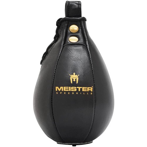 Meister SpeedKills Leather Speed Bag w/Lightweight Latex Bladder - Black - Small (7.5" x 5") (19 cm x 12.7 cm)