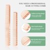 4 Types Metal Comb Professional Aluminum Dressing Comb Cutting Combs Set for Barber Hair Styling, Included Fine Cutting Comb, Rat Tail Comb, Detangling Comb, Handle Comb - Rose Gold