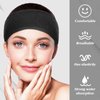 obeoby 4 Pack Spa Facial Headbands for Women, Black Face Wash Headband Adjustable Make Up Wrap Head for Washing Face Shower Yoga