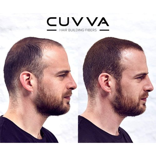 Hair Building Fibers by CUVVA for Fine & Thinning Hair (AUBURN) - Thicker Looking Hair in 15 Seconds - 10 Different Shades for Men & Women - 0.87oz