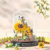 HI-REEKE Sunflower Bee Bouquet Building Block Set, Micro Mini Botanical Building Toy for Women -548 PCS