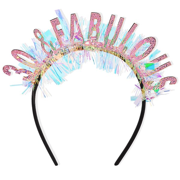 Semato 30th Birthday Decorations for Her Pink 30&FABULOUS Birthday Headband Birthday Crown 30th Birthday Girl Headband Happy Birthday Headband Tiara Birthday Headband for Women