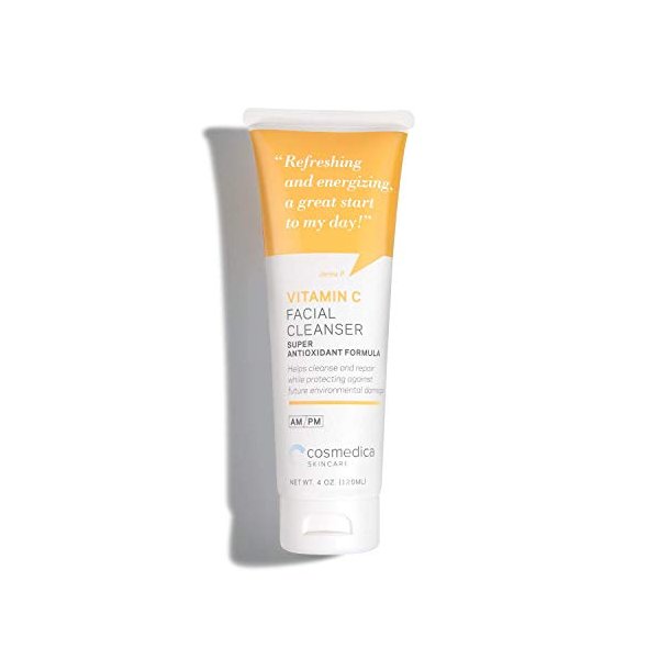 Cosmedica Skincare Vitamin C Facial Cleanser - 4 oz, Vitamin C for Anti-Aging – Gentle Face Cleanser Refreshes and Restores Skin’s Natural Vibrance and Clarity