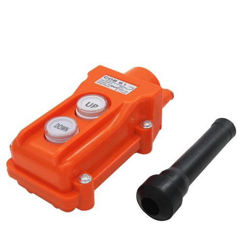 mxuteuk Rain Proof Up-Down Switch Control Station, Crane Pendant Hoist Push Button Switch Momentary COB61-UP-DOWN