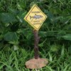 Balacoo Aquarium Funny Ornaments Shark Warning Signs Fish Tank Resin Decoration Craft Landscape DÃcor for Aquarium Fish Tank Home