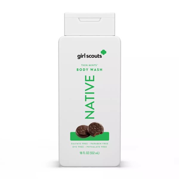 Native - Limited Edition Girl Scouts Cookies, Thin Mints, Body Wash 18 oz