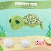 MorisMos Sea Turtle Stuffed Animal with Babies, 14'' Mommy Stuffed Turtle with 3 Baby Turtles & 2 Plush Eggs in Tummy, Big-Eyed Turtle Toys for Kids Toddlers,Sea Stuffed Animals,Tortoise Plush Pillow