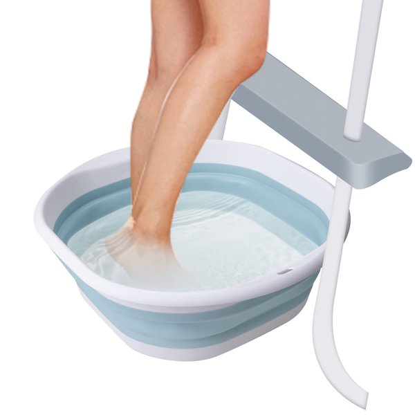 Tlswshsy Portable Pool Foot Bath,Collapsible Pool Foot Wash Basin Tub,Foot Bath Basin for Above Ground Swimming Pools Accessories