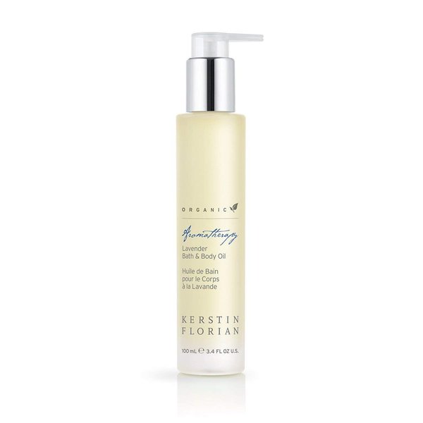 Kerstin Florian Organic Lavender Body Oil, Nutrient-Rich Moisturizer with Vitamin E, Coconut and Jojoba Oil, Natural Essential Oils for Massage and to Relax Muscles (3.4 fl oz)