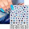 Leopard Nail Stickers for Nail Art,6Sheets Self-Adhesive Leopard French Nail Decals for Designer DIY Nail Art Supplies Pink Blue Brown Leopard Design 3D Nail Art Stickers for Women Girls Manicure Tips