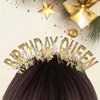 BAHABY Birthday Headbands for Women Girls Glitter Birthday Queen Headband Happy Birthday Decorations Birthday Gifts for Women, Gold