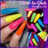 COSMOO 12PCS Glow in The Dark Gel Nail Polish, Luminous Neon Gel Nail Polish Set Hot Pink Yellow Purple Blue Fluorescent Bright Gel Polish with Glow Effect for Halloween (Neon Grow In The Dark Polish)