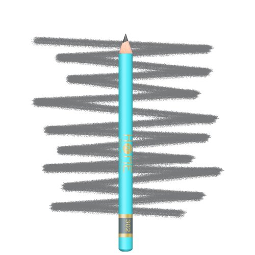 7V HOME BEAUTY Wooden Eyeliner Pencil, Smooth texture Soft Light Gray Makeup Pencil Eyeliner (#302, 1 Count/Pack of 1)