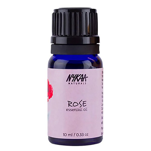 Nykaa Naturals Essential Oil - Unclogs Your Pores, Tones and Soothes Skin - Rehydrates Damaged Tresses and Promotes Hair Growth - Perfect for Relaxation and Rejuvenation - Rose - 0.33 oz