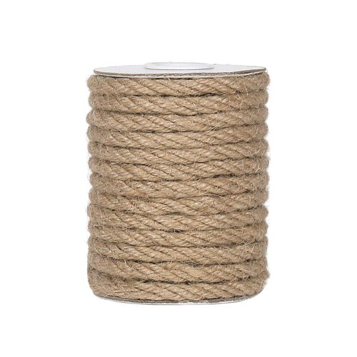 Tenn Well 6mm Jute Rope, 33 Feet Natural Craft Rope Thick Twine Rope for Gardening, Bundling, Decorating, DIY Crafts (Brown)