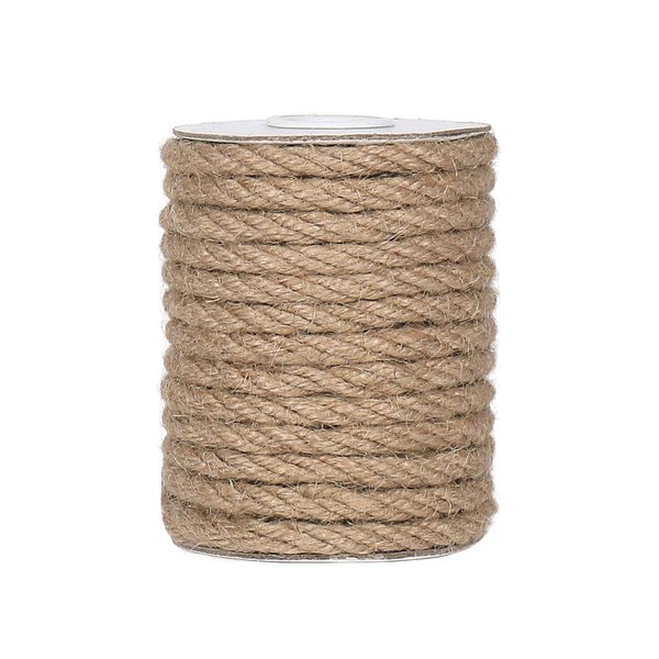 Tenn Well 6mm Jute Rope, 33 Feet Natural Craft Rope Thick Twine Rope for Gardening, Bundling, Decorating, DIY Crafts (Brown)