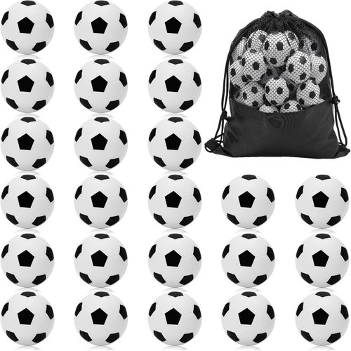 Bgtecho 24Pack Mini Soccer Ball,1.6 Inch Mini Sports Stress Balls,Mini Soccer Balls for Kids,Small Foam Soccer Ball Stress Ball for Sports Theme Party Favors School Carnival Reward