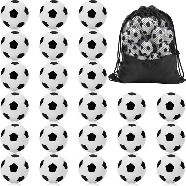 Bgtecho 24Pack Mini Soccer Ball,1.6 Inch Mini Sports Stress Balls,Mini Soccer Balls for Kids,Small Foam Soccer Ball Stress Ball for Sports Theme Party Favors School Carnival Reward