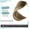 Tape in Hair Extensions,Ombre Ash Brown Highlighted Blonde Hair Extensions Real Human Hair Tape ins Extensions for Women,20 Pieces Double Sided Invisible Tape in Extensions Remy Human Hair 16Inch