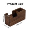 Multibey Natural Eco-Friendly Walnut Wooden 1 Inch Core Desktop Adhesive Tape Dispenser Cutter with Tape Office School Gift Idea (Walnut)