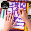 Horizon Group USA Rainbow High Scratch ‘n Style Fashion Sketchbook, Scratch Art, Coloring Book, Includes Stencils, Crayons, Scratch Art Stickers & More,Multi,210933