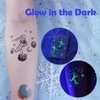 Yobbai Luminous Temporary Tattoos For Kids, Waterproof Tattoo Sticker Mixed Styles Spaceship Astronaut Alien Unicorn Dinosaur, Glow Tattoo for Boys and Girls Party Supplies