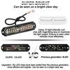 ASPL 8pcs Sync Feature Ultra Slim 12-LED Surface Mount Flashing Strobe Lights for Truck Car Vehicle LED Mini Grille Light Head Emergency Beacon Hazard Warning lights (Amber/White)