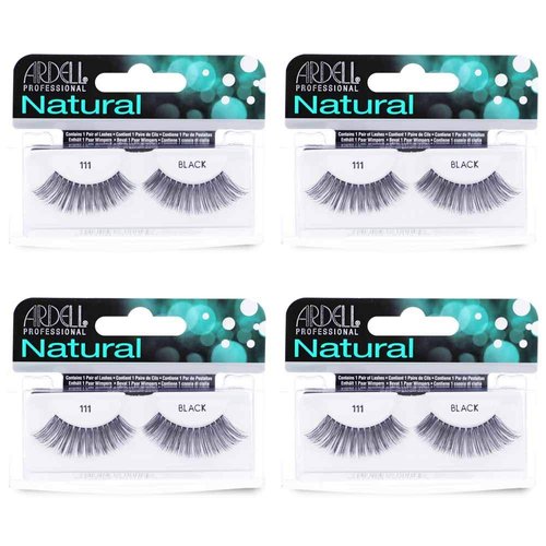 Ardell Natural Lashes False Eyelashes 111 Black (4 pack)
