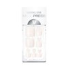 Dashing Diva Magic Press Pedicure - Freshwater Pearl | Pedicure Press On Nails | Long Lasting Stick On Gel Nails for Toes | Lasts Up to 7 Days | Contains 26 Stick On Nails, 1 Prep Pad, 1 File