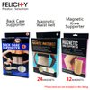 Collections Etc Felicity Magnetic Waist Belt (Beige- Medium), Beige, Medium