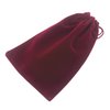 Pack of 25 Velvet Gift Bags Drawstring Jewelry Pouches Candy Bags Wedding Favors (7" X 5", red)