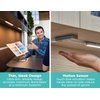 BLACK+DECKER LED Under Cabinet Light Kit, Motion Sensor, Dimmable, Linkable, 3 Color Settings, Tool-Free, for Kitchen, Cabinets and Closets, (3) 9" Bars