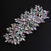 JWICOS Crystal Bride Wedding Hair Comg Bridal Hair Comb Hair Clip Flower Wedding Hair Accessories for Women and Girls (AB Crystal)