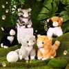 8 Pieces Plush Pets 5 Inch Stuffed Animals Bulk Assorted Cute Stuffed Pet Animal Plush Toys Small Plush Animals for Halloween Kid Classroom School Pet Party Favors Supplies Decoration (Long Hair Cat)
