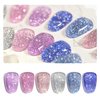 GAOY Jelly Glitter Gel Nail Polish Set of 6 Colors Including Pink Green Blue Gel Nail Kit for Nail Art DIY Manicure and Pedicure at Home