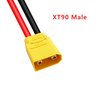 Kallaudo XT90 Female to XT90 Male Plug Extension Cable Lead 0.6M 10AWG Silicone Wire for RC Lipo Battery FPV Racing Drone Aircraft Model