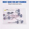 Fishing Jig Head Hooks, 10pcs Shakyhead Jigs Football Head Jig Fish Hooks with Bait Screw Lock for Bass Saltwater Freshwater (1/8oz)