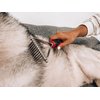 Tuff Pupper Dog Undercoat Rake Tool | Easily & Safely Remove Dead, Matted Or Knotted Hair | Ergonomic Dematting Comb For Thick Coats | Non-Slip Safety Handle Provides Precision Control Against Knots