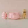 LezayXtra Pink Matcha Kit - Large Capacity Glossy Ceramic Matcha Bowl and Whisk Set, Easy to Whisk & Clean, 19oz