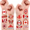 Canada Temporary Tattoos Happy Canada Day Party Decorations Favors Supplies Themed Cute Stickers 10 Sheets 100 PCS Gifts for Baby Girls Boys Class School Carnival