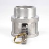 Quafwia 2 pcs Aluminum cam lock fittings (2" Part B) cam groove hose fitting camlock fittings, Male Adapter Female NPT Thread camlock fitting (2'')
