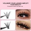 Koonafy Lash Extension Kit, 240 PCS Cluster Eyelash Extension Kit Individual Lashes Thin Band Eyelashes Cluster for DIY Lash Extension Beginners, Wispy Fluffy Lash Clusters with Tweezers (30D+40D)