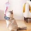 Andiker Cat Wand Toy, 35 in Long Flexible Stick with Cute Fish Shape Bell Wand Refill Cat Fishing Pole Toy Interactive Cat Toy for Indoor Cats Kittens to Pounce Chase Keep Fit (Yellow)